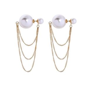 Gold Pearl Earrings